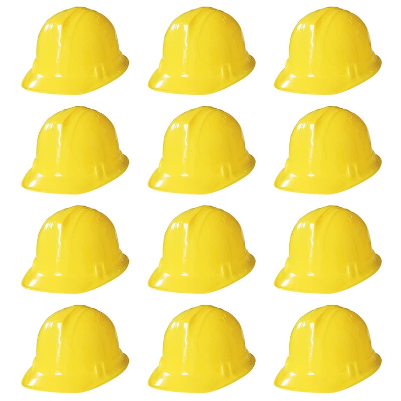 Novelty Place Construction Party Hats - Dress Up Soft Hats for Kids and Adults (Pack of 12) - Image 1